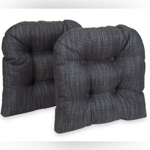 Set of 2 nonslip chair cushions with ties